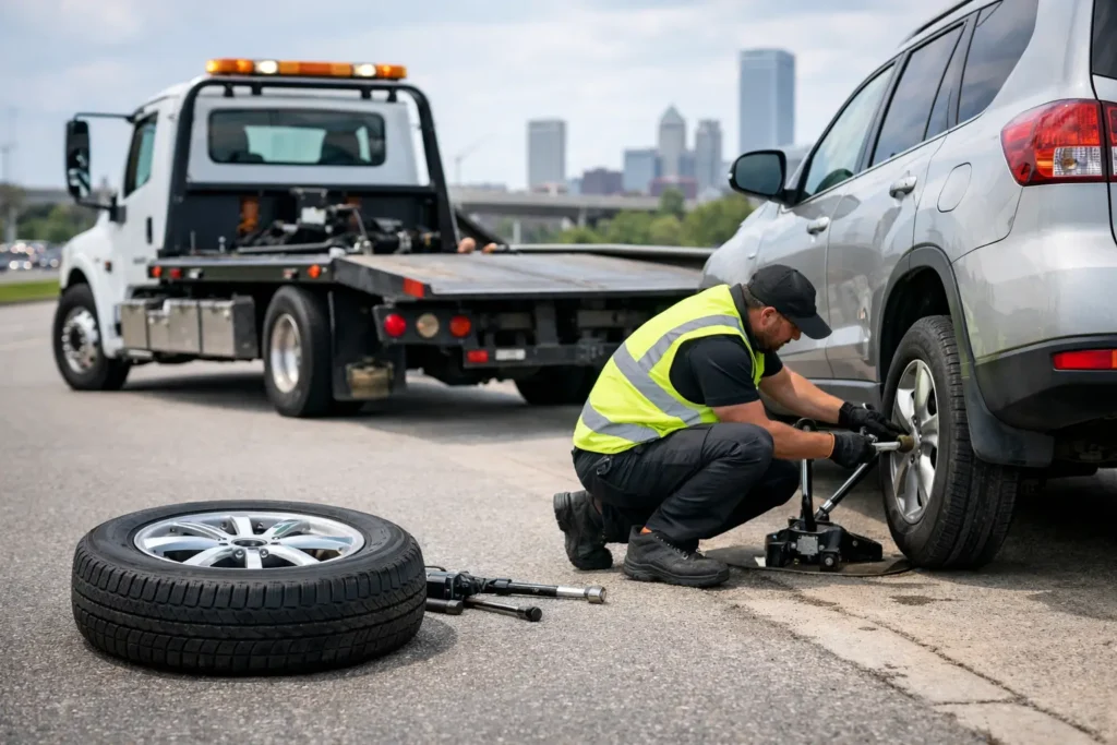 Can a Tow Truck Change a Tire?