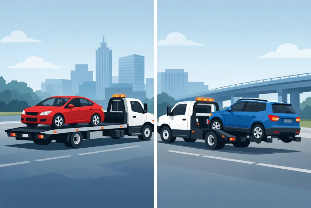 Flatbed Towing Versus Wheel Lift