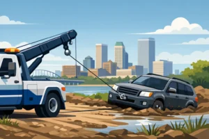 Stuck Vehicle Winch Out Tulsa: What to Expect