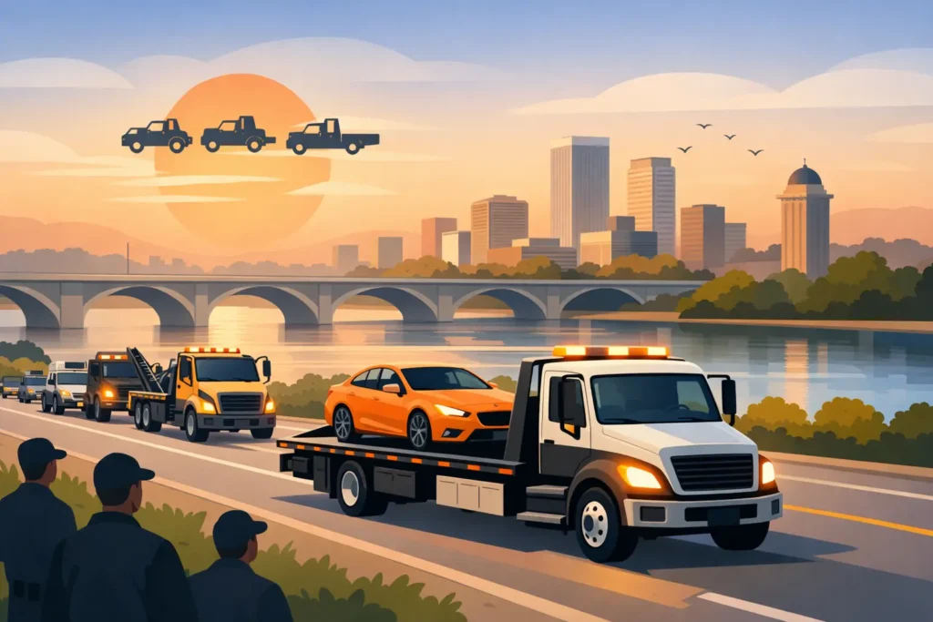 Tow Truck Memorial Drive in Tulsa