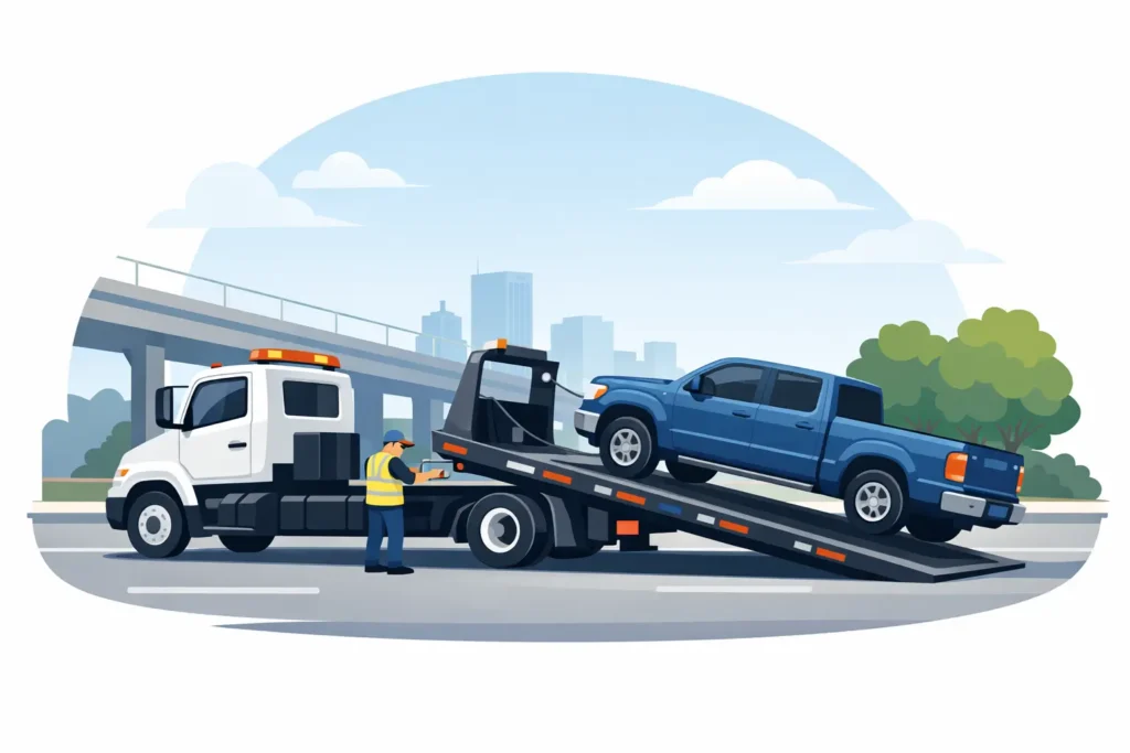 Towing a Truck With Flatbed the Right Way