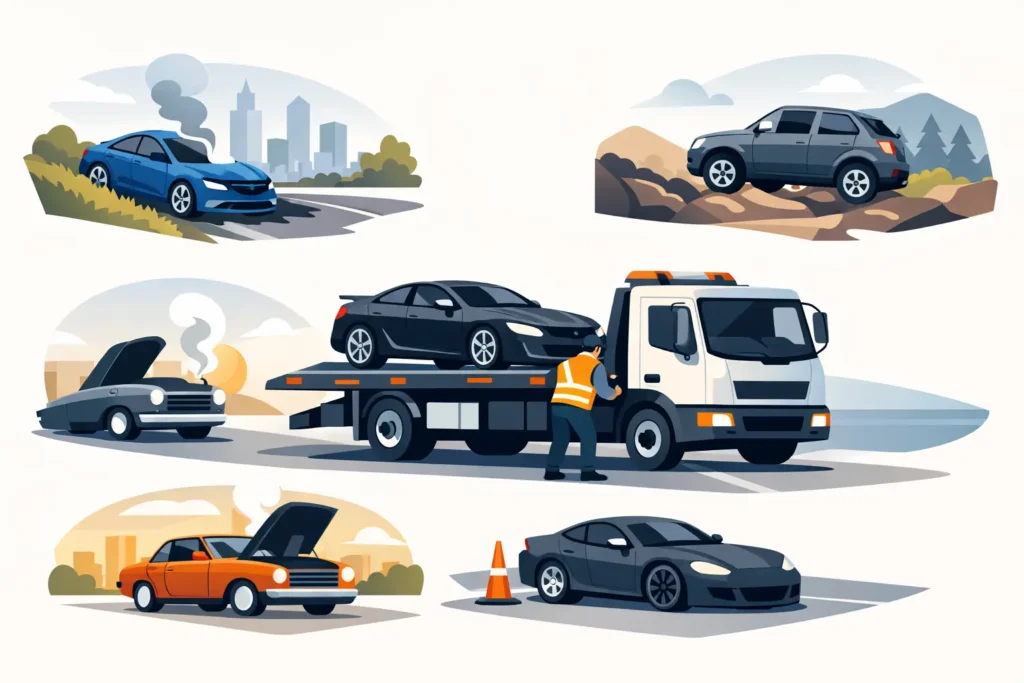 Common Situations That Require Flatbed Towing