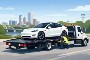 Example Flatbed Transport for Tesla Drivers
