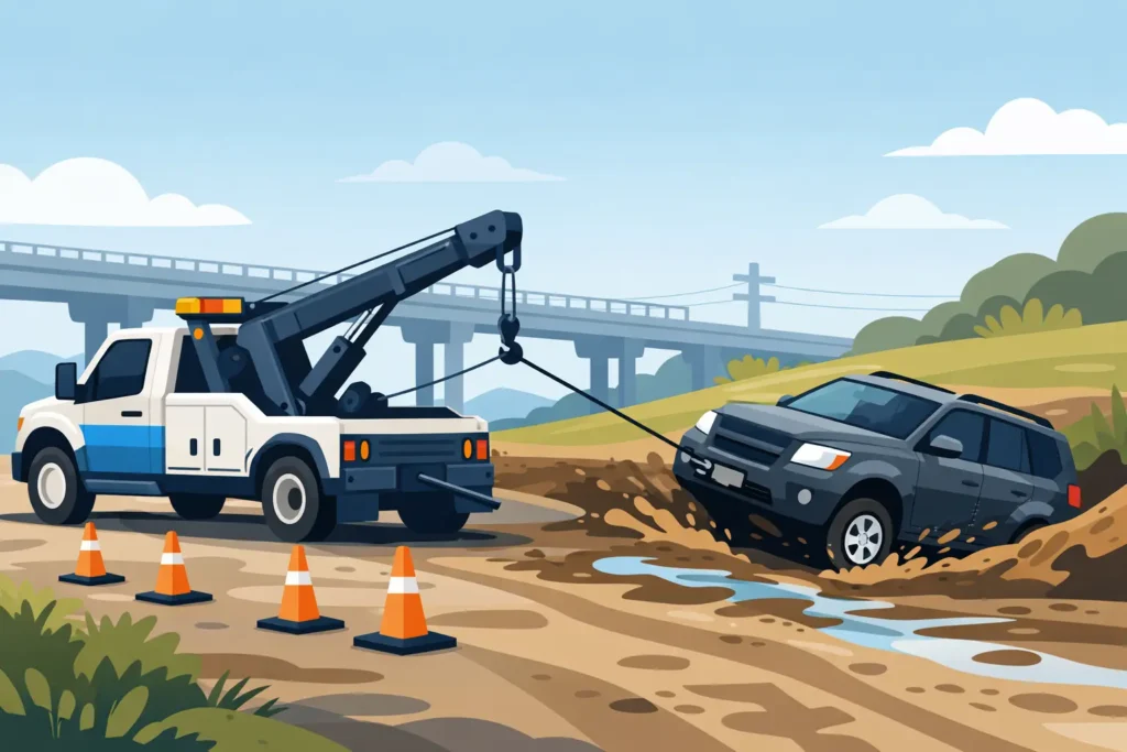 How Winch Out Service Works for Stuck Vehicles