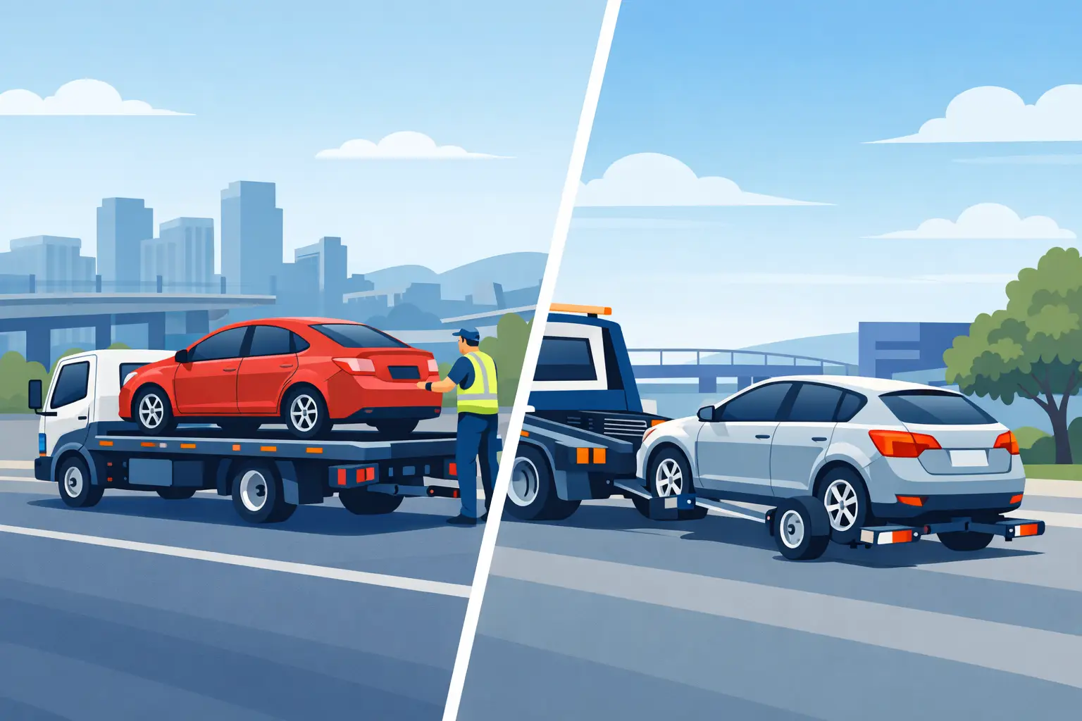 Flatbed Towing Versus Dolly Towing: Which Is Safer?