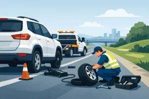 Roadside Tire Service When a Flat Stops You