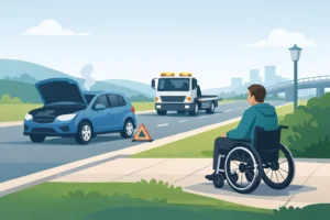 Where Should Disabled Drivers Wait for Help?
