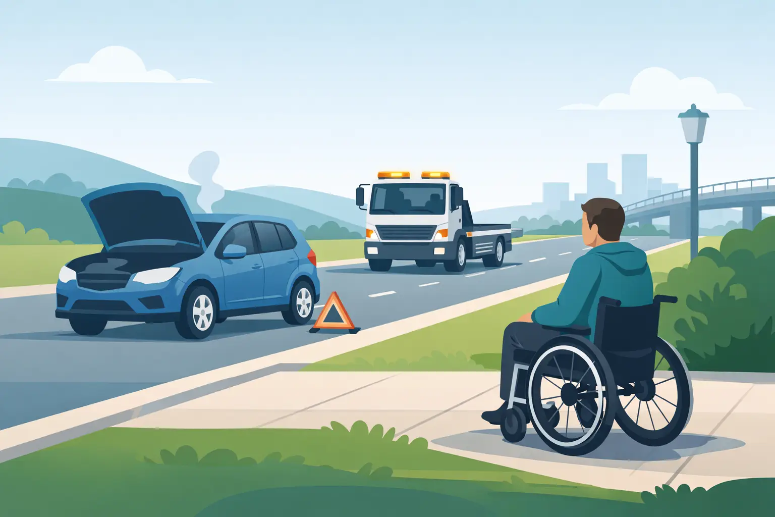 Where Should Disabled Drivers Wait for Help?